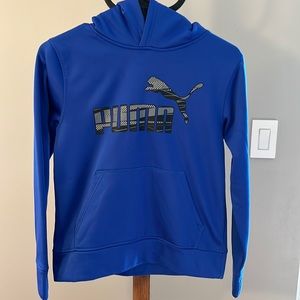 Puma blue hooded sweatshirt